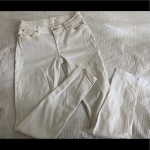 7 for all mankind white skinny jeans